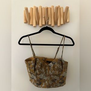 Banana republic printed bustier top